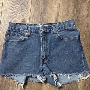 Levi's Women's Distressed Blue Denim Shorts